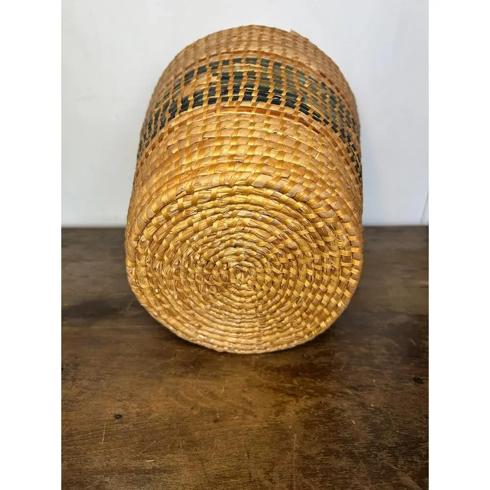 Vintage Wicker Waste Basket | Cottagecore Rustic Prairiecore Farmhouse Style
